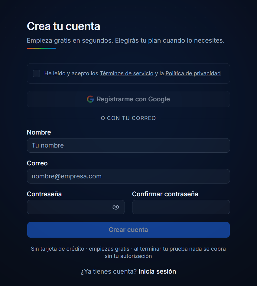 Create your account